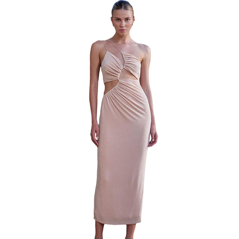 Renee- the Strappy One Shoulder Disco Dress with Cut Outs 2 Colors