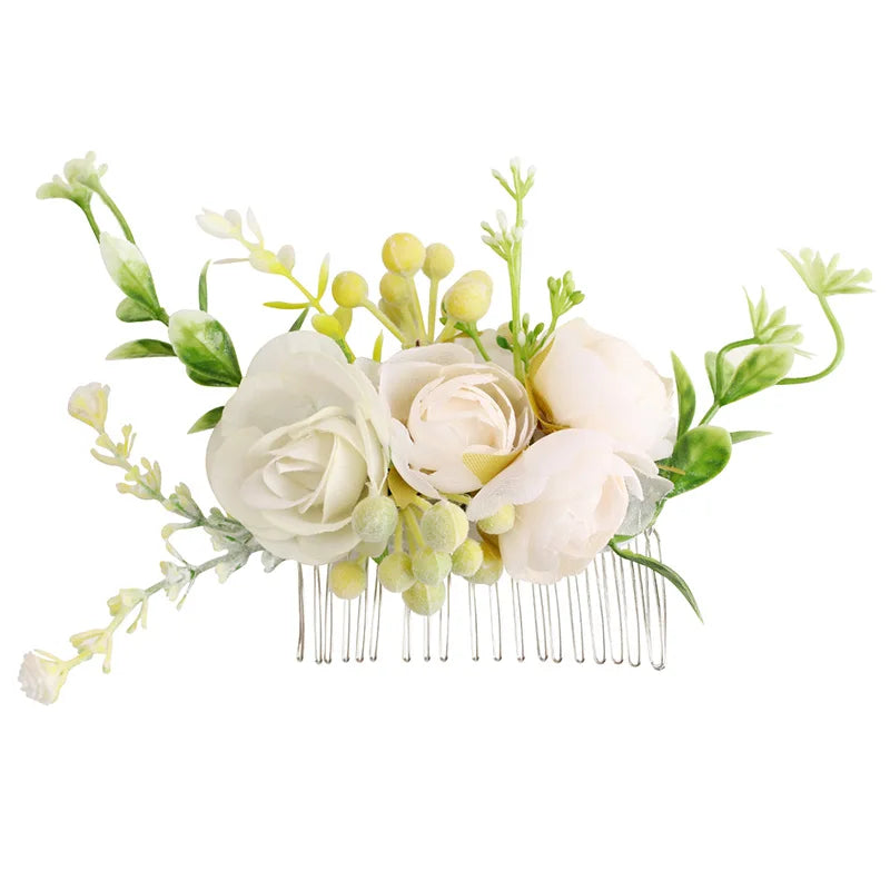 Anna- the Silk Flower Hair Comb Collection 8 Colors