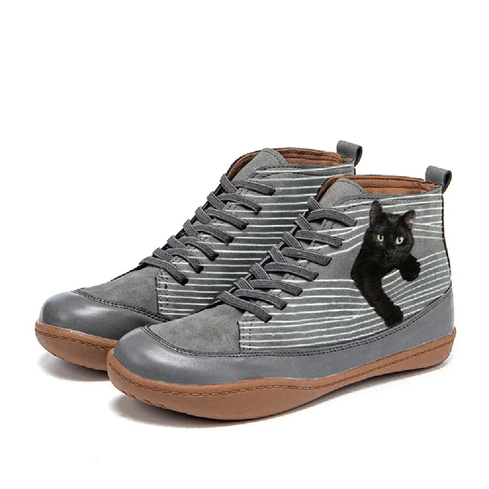 Peek- the Peeking Kitty High Top Sneakers 5 Colors