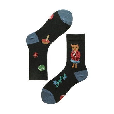 Fairytales- the Woodland Fairy Tale Animal Embroidered Sock Collection 21 Styles