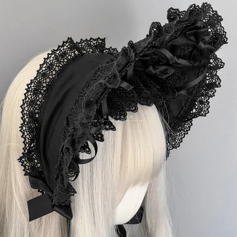 Lorna- the Ruffled Lace Trimmed Bonnet Hat 5 Colors