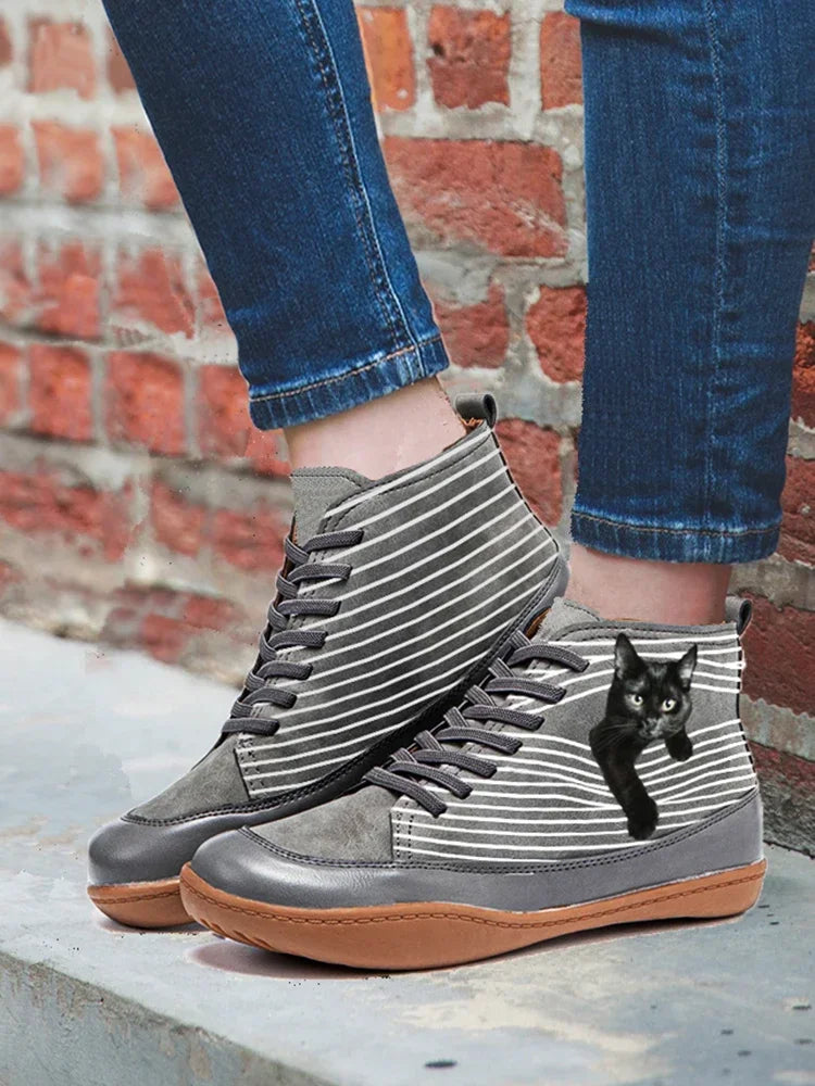 Peek- the Peeking Kitty High Top Sneakers 5 Colors