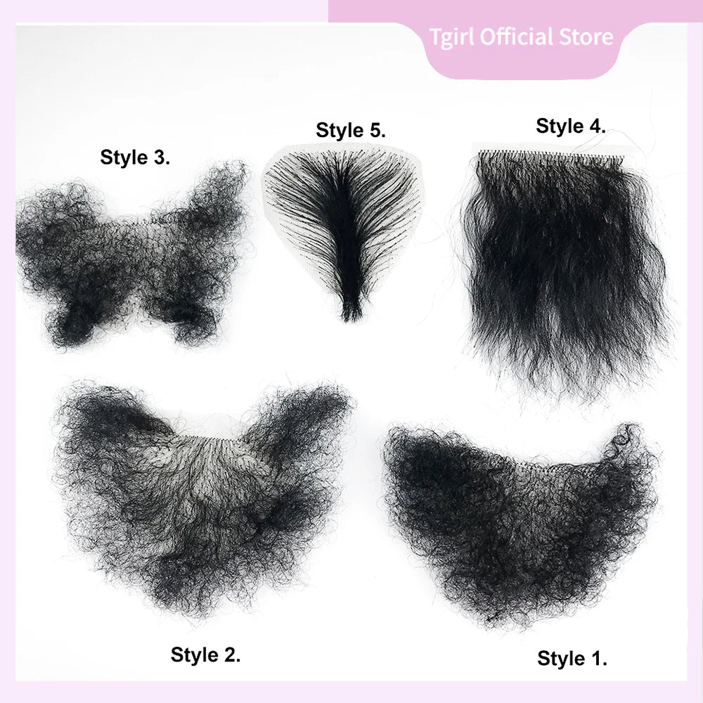 Tgirl Fake Merkin Pubic Hair for Silicone Sex Doll Private Use Pubic Wig Body Hair Sex Accessories High Temperature Wire Costume