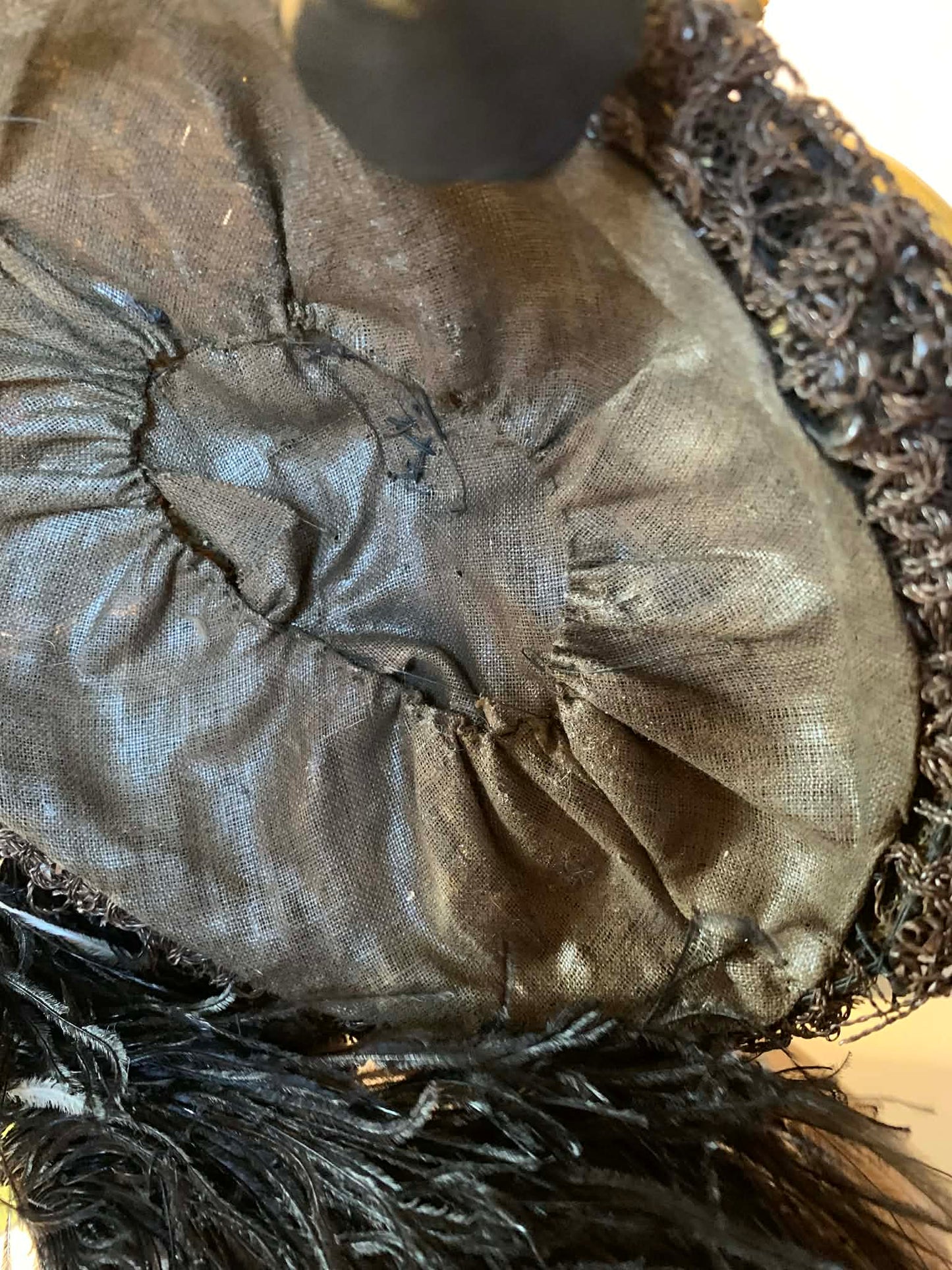 Little Foxes Plumed Straw Peaked Victorian Reimagined Antique Hat