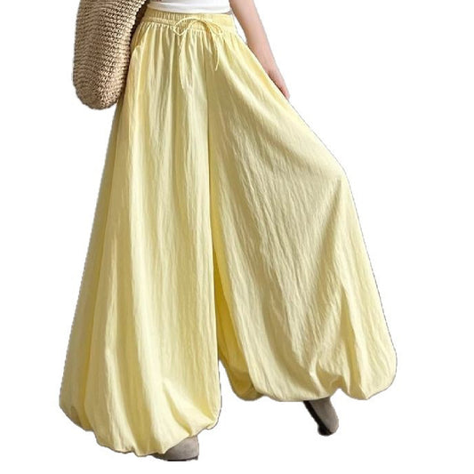 Cleo- the Crinkled Solid Colored Cuffed Ankle Wide Leg Pants 5 Colors