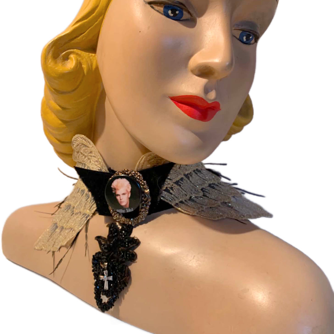 Idolatry- the Vintage Billy ldol Pin Choker Necklace