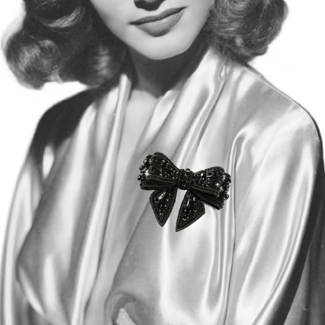 BIG Chanel-esque Rhinestone Bow Brooch 3 Colors