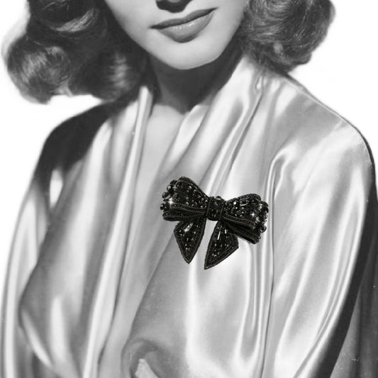 BIG Chanel-esque Rhinestone Bow Brooch 3 Colors