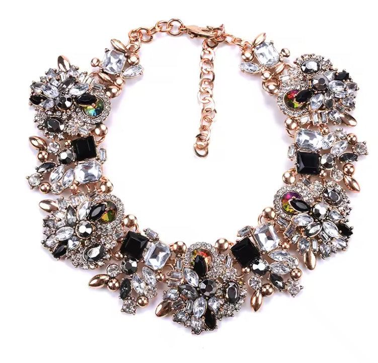 Daphne- the Glamorous Crystal Choker Necklace 5 Color Ways