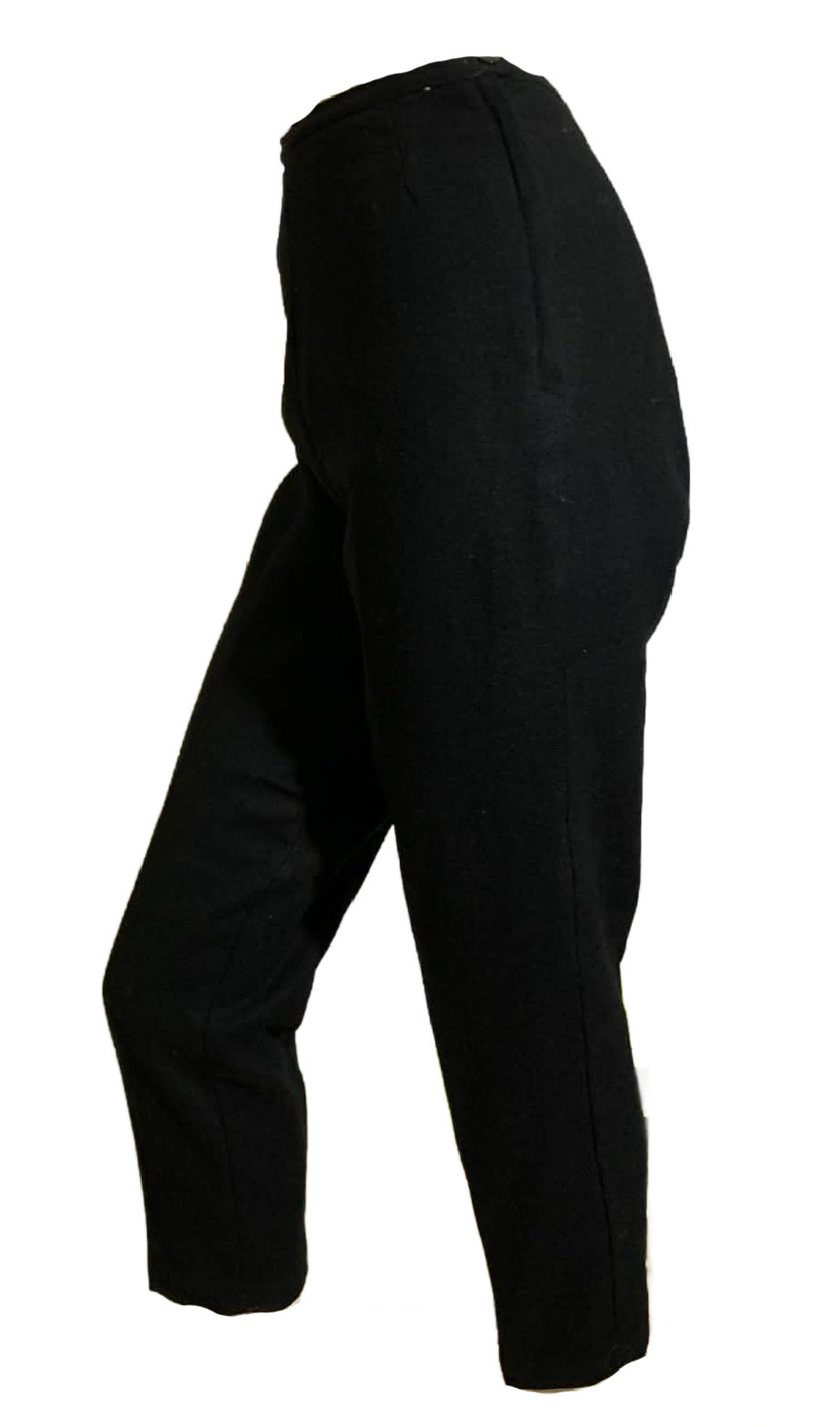 Chic Black Wool Capri Pants circa 1960s