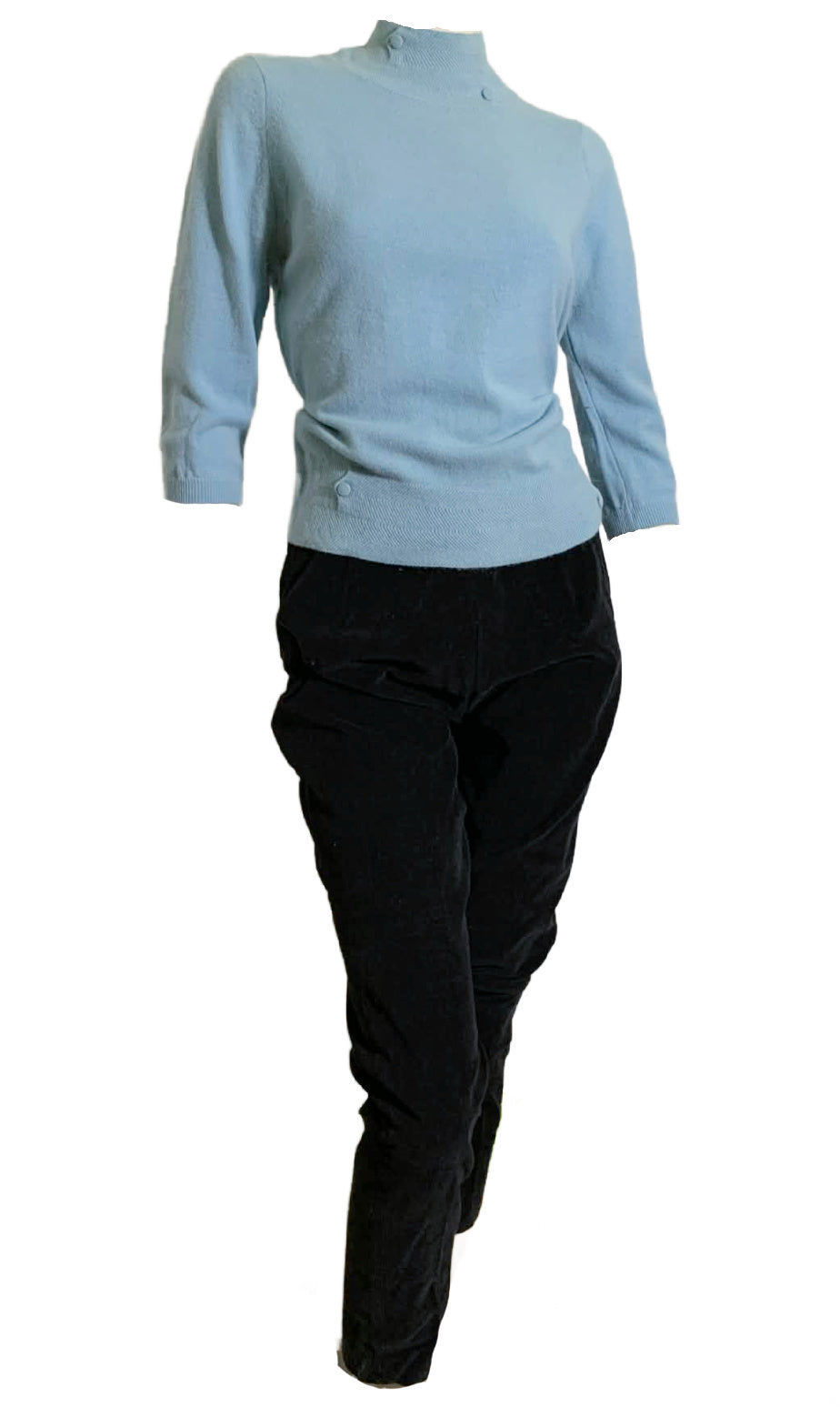 Soft Sky Blue Orlon It Girl Sweater circa 1960s