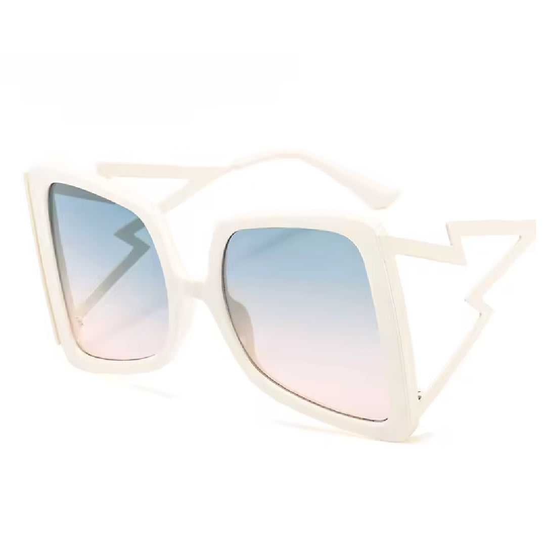 Davina- the Lightning Bolt Arm Oversize Sunglasses 7 Colors