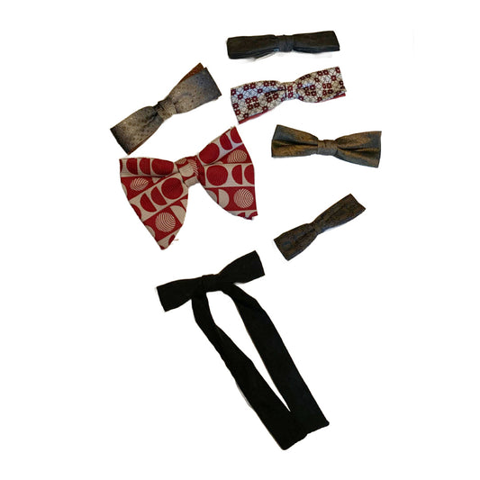 Lot 7 Clip On Bow Ties circa 1960s