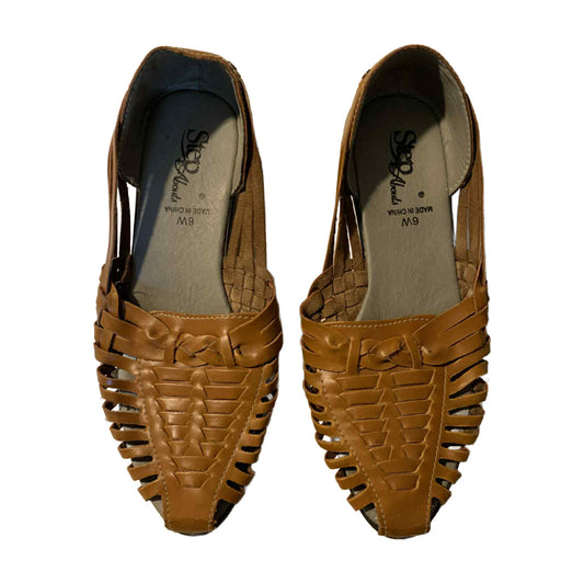Brown Leather Classic Huaraches circa 1980s sz 6W