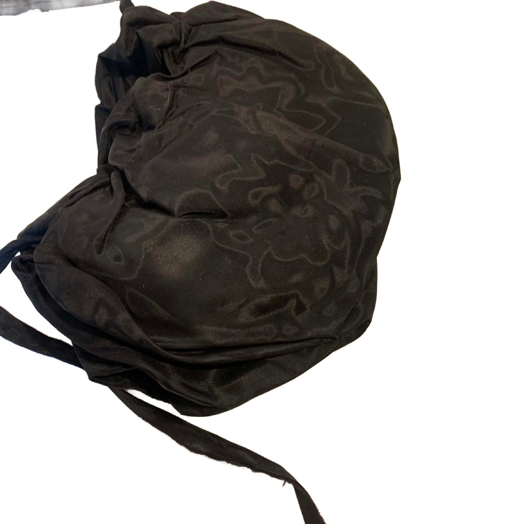 Black Silk Moire Taffeta Bustle Pad Bump circa 1890s