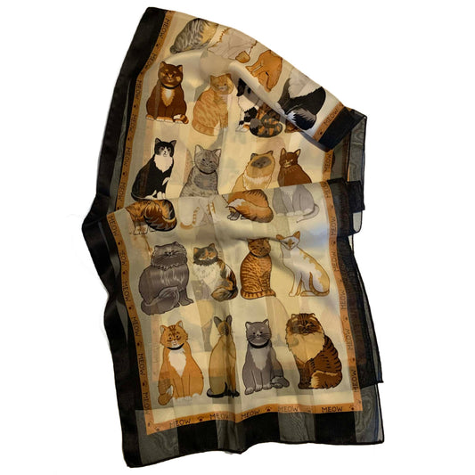 Cat Breed Novelty Pring Oblong Scarf