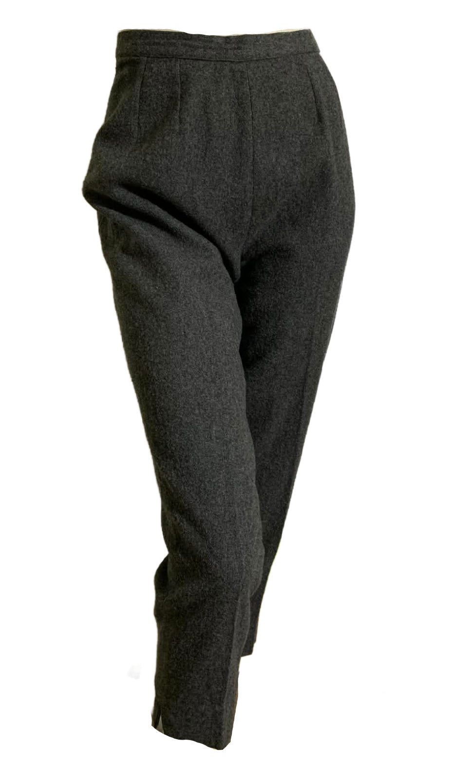 Charcoal Grey Wool Capri Pants circa 1960s