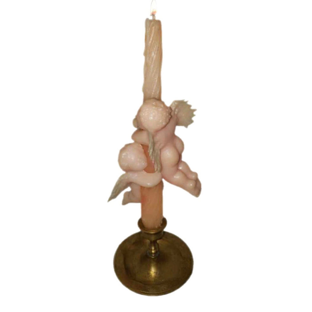 Celestial Cherub Candle Huggers Thermoplastic 1960s