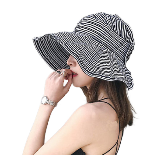 Danielle- the Striped Summer Cloche Inspired Hat 5 Color Ways