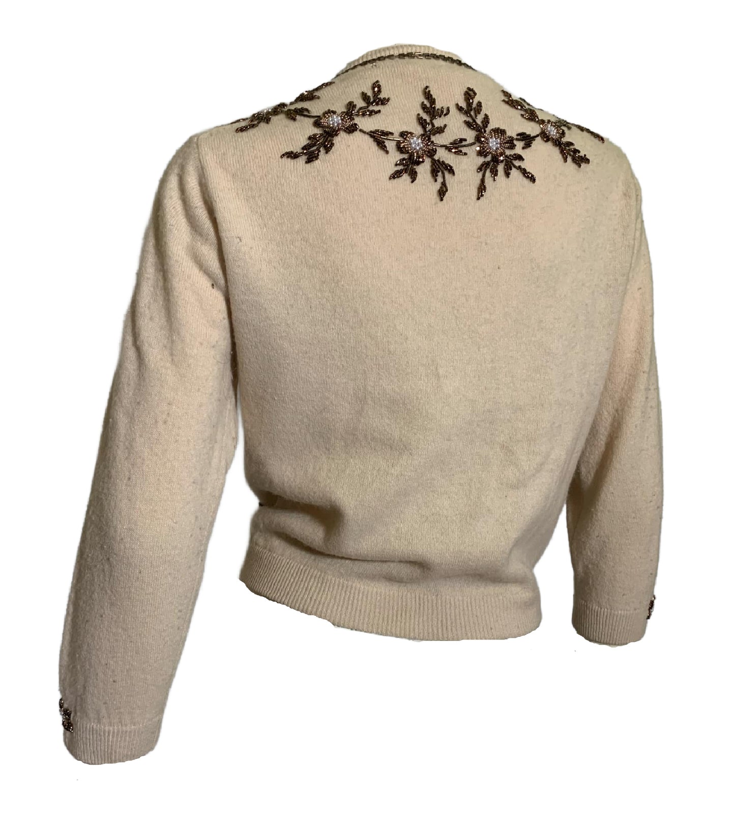 Candlelight Sweater with Copper Beading circa 1960s