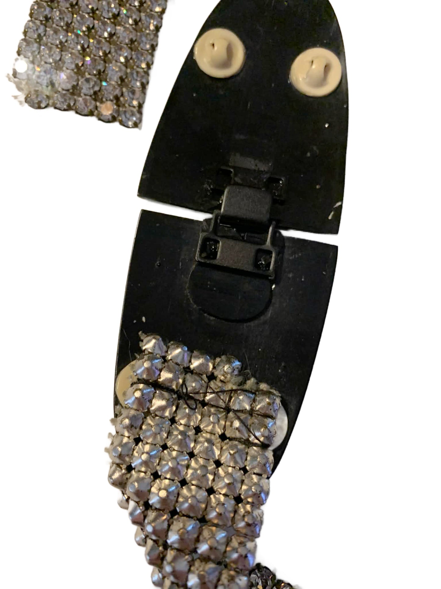 Dancing Daughter Reimagined Prong Set Rhinestone Sash With Art Deco Clasp