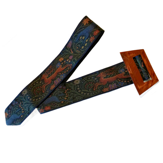 Release the Hounds Ribbon Belt 1930s Bakelite Buckle