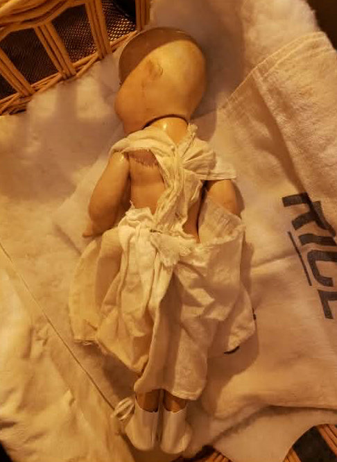 3 Composite  Antique Doll Friends