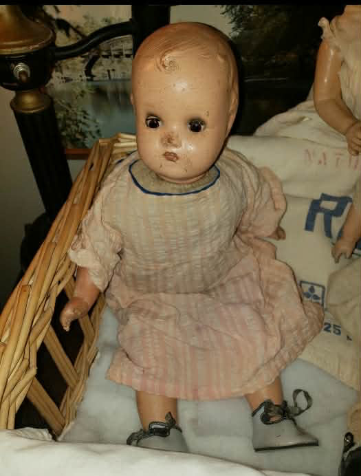 3 Composite  Antique Doll Friends