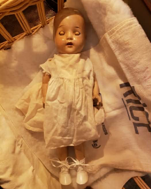 3 Composite  Antique Doll Friends