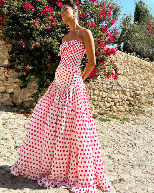 Dots and Hearts- the Retro Swimsuit and Skirt Sets Blue or Red