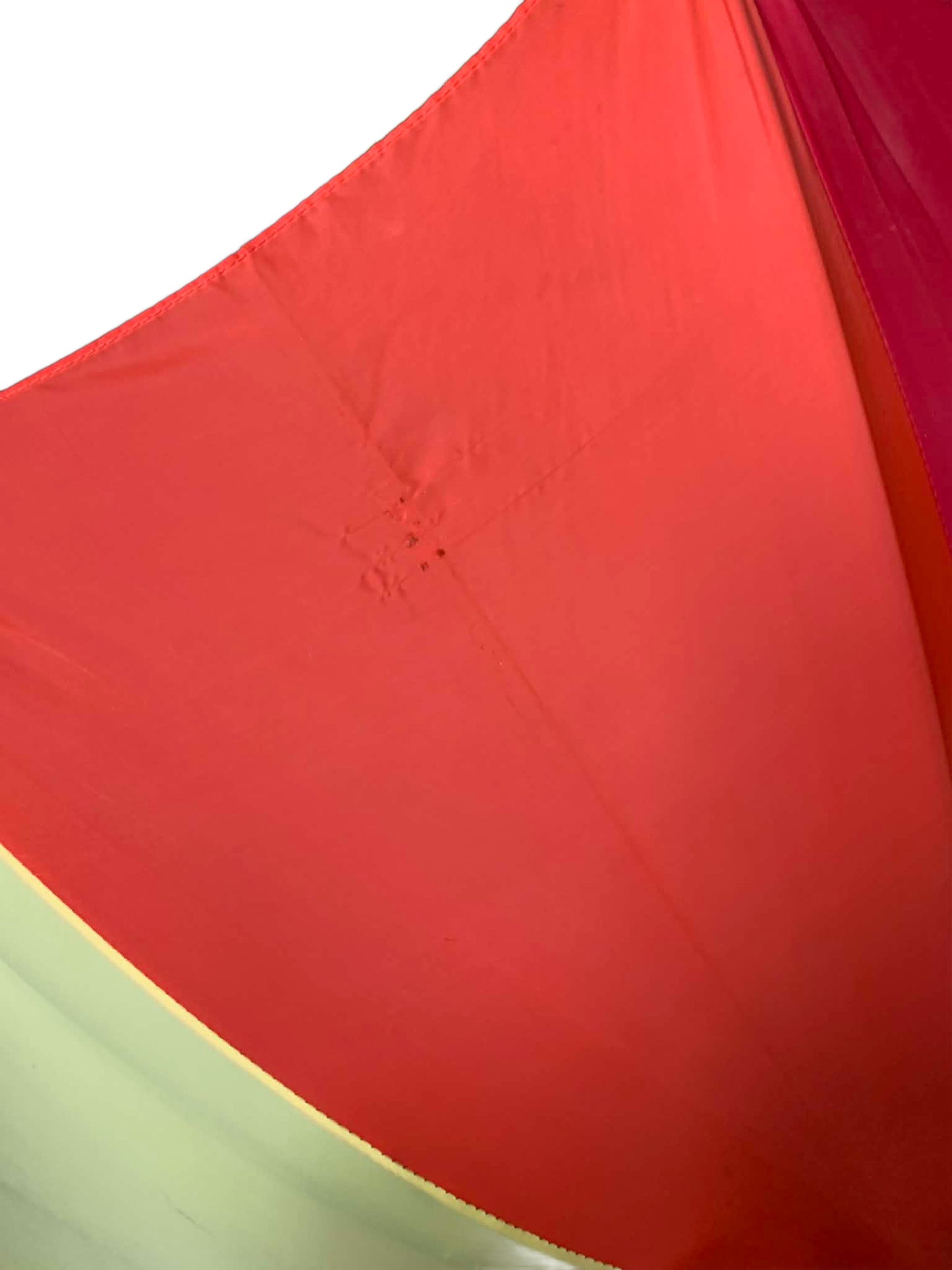 Rainbow Striped Large Nylon Umbrella circa 1980s Diane Von Furstenberg