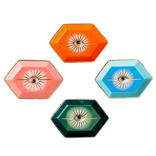 Seeing You- the Starburst Eye Porcelain Ring Tray 3 Color Options