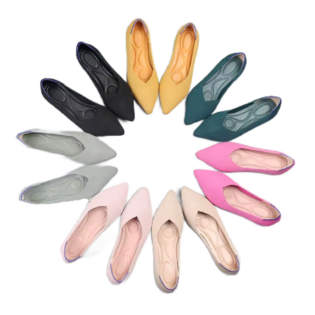 Laura- the Classic 1960s Style Modern Fabric Flats 7 Colors