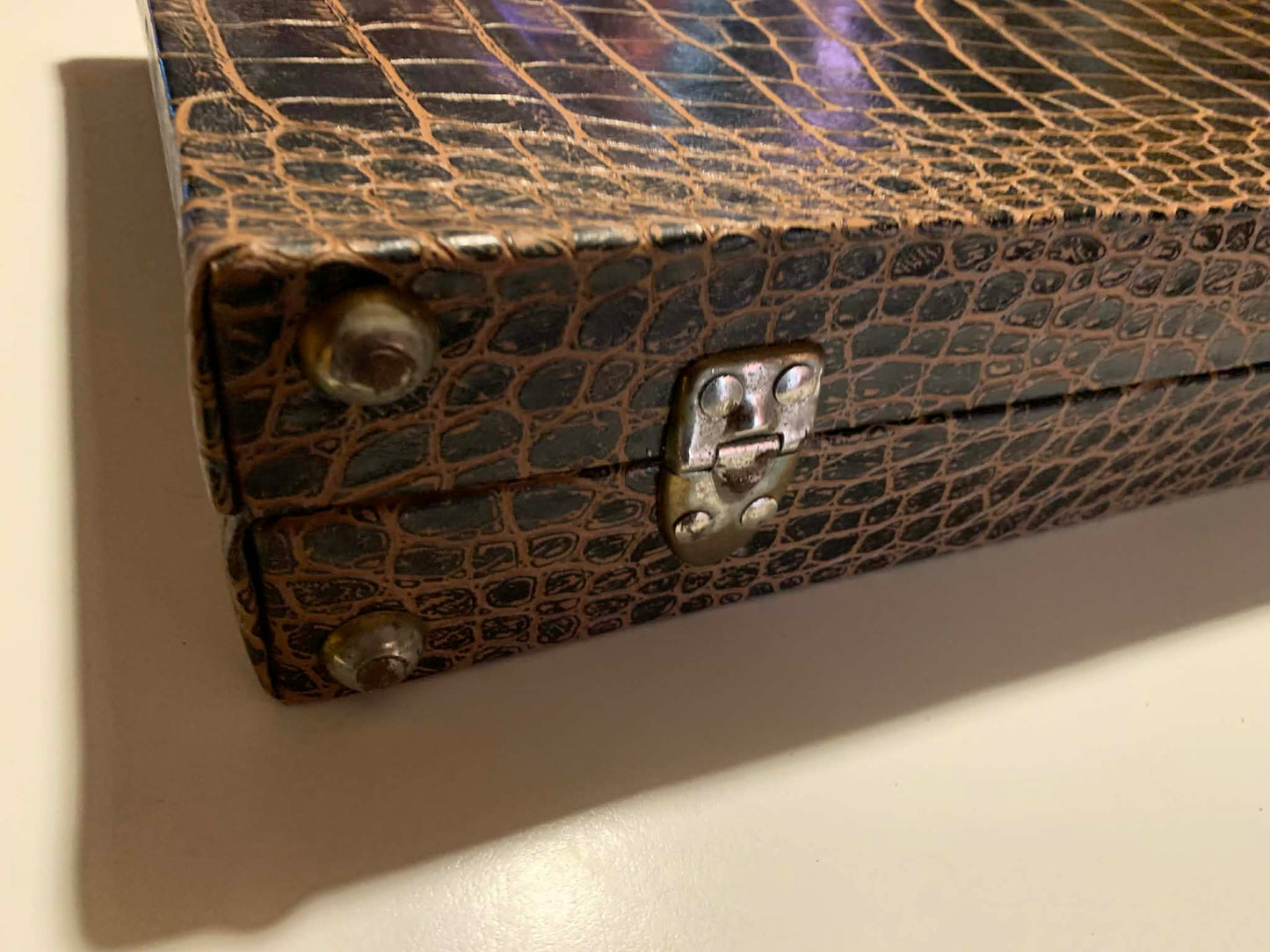 Smart Genuine Alligator Briefcase Red Interior circa 1950s