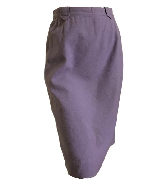 Lavender Wool Pencil Skirt circa 1960s