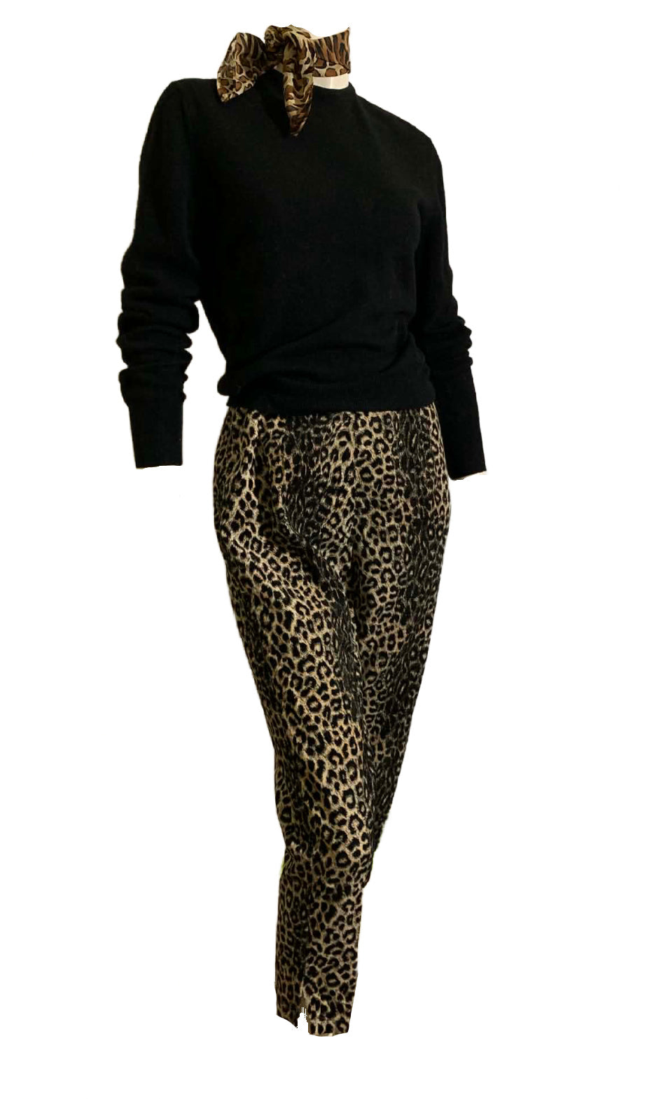 Classic Black Laura Petrie Style Orlon Sweater circa 1960s