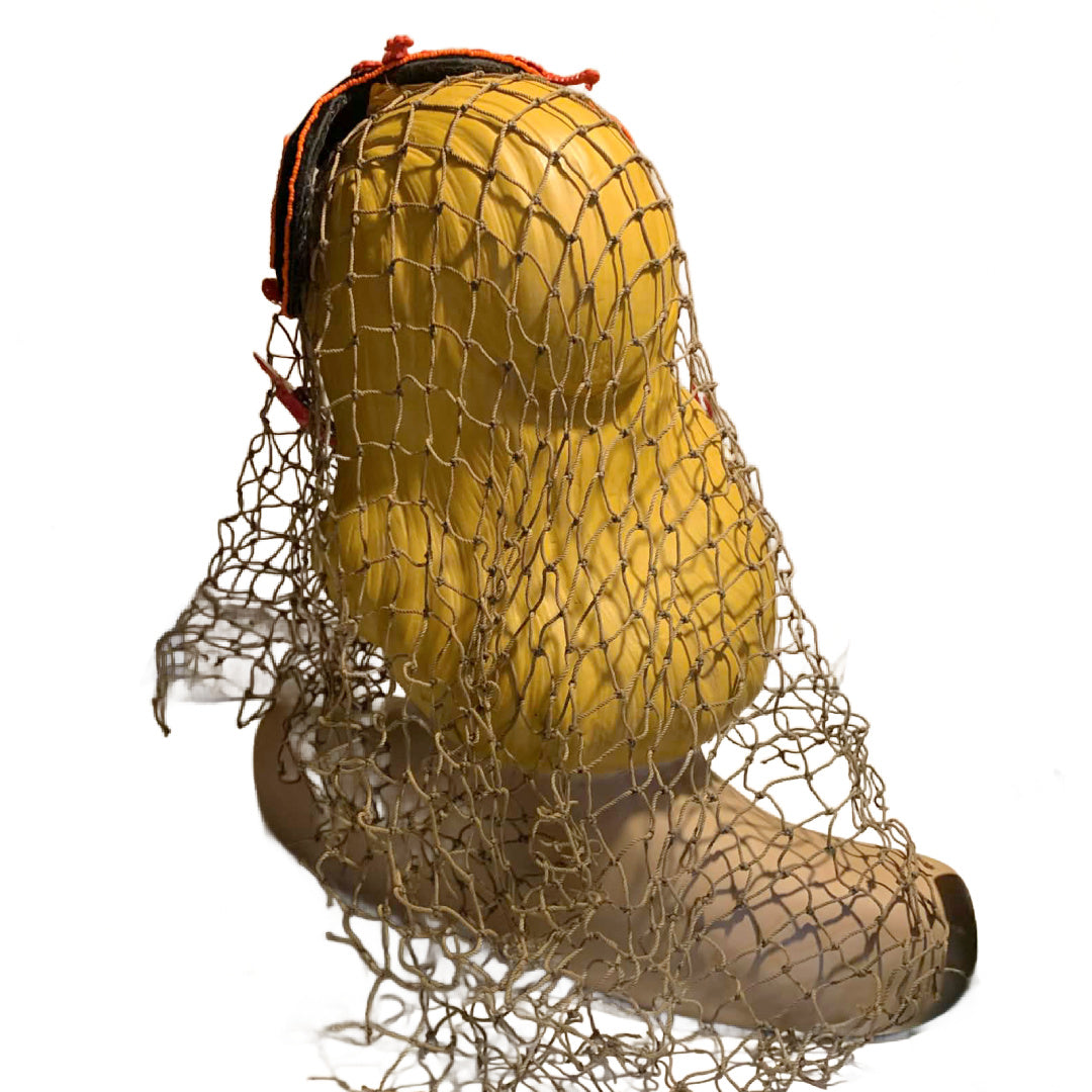 Hello Dali Reimagined Black Velvet Cocktail Hat with Beads, Feathers and Lobsters