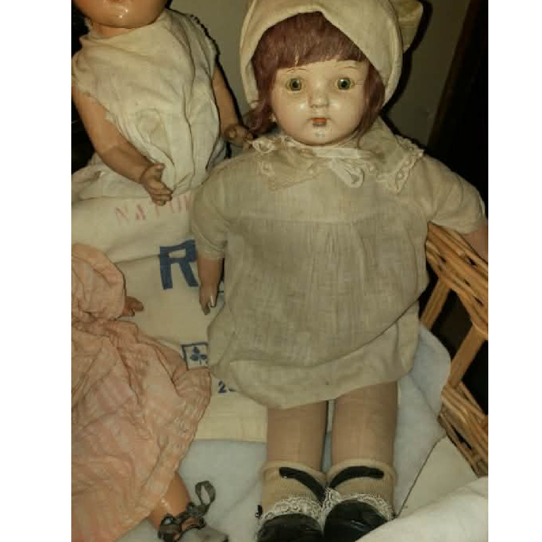 3 Composite  Antique Doll Friends