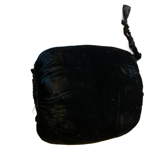 Classic Black Velvet Victorian Muff circa 1890s