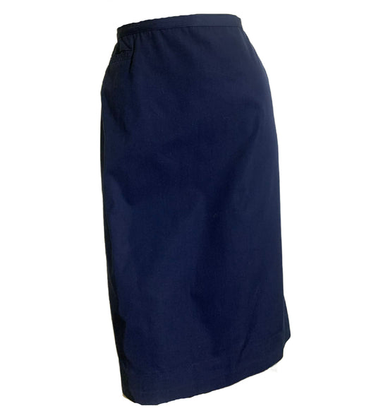 Nautical Blue Cotton Skirt circa 1960s