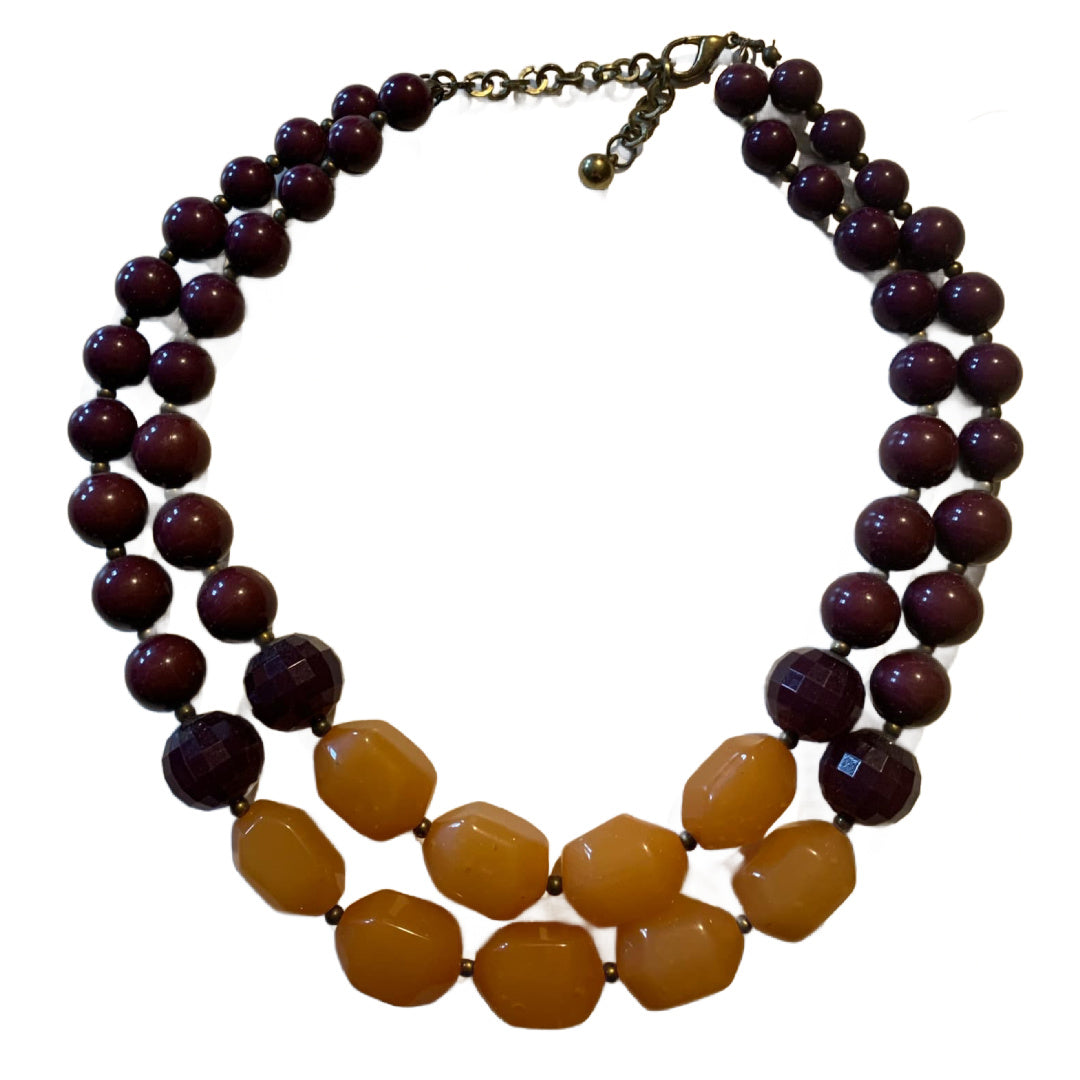 Two Tone Chunky Bead Necklace circa 1990s