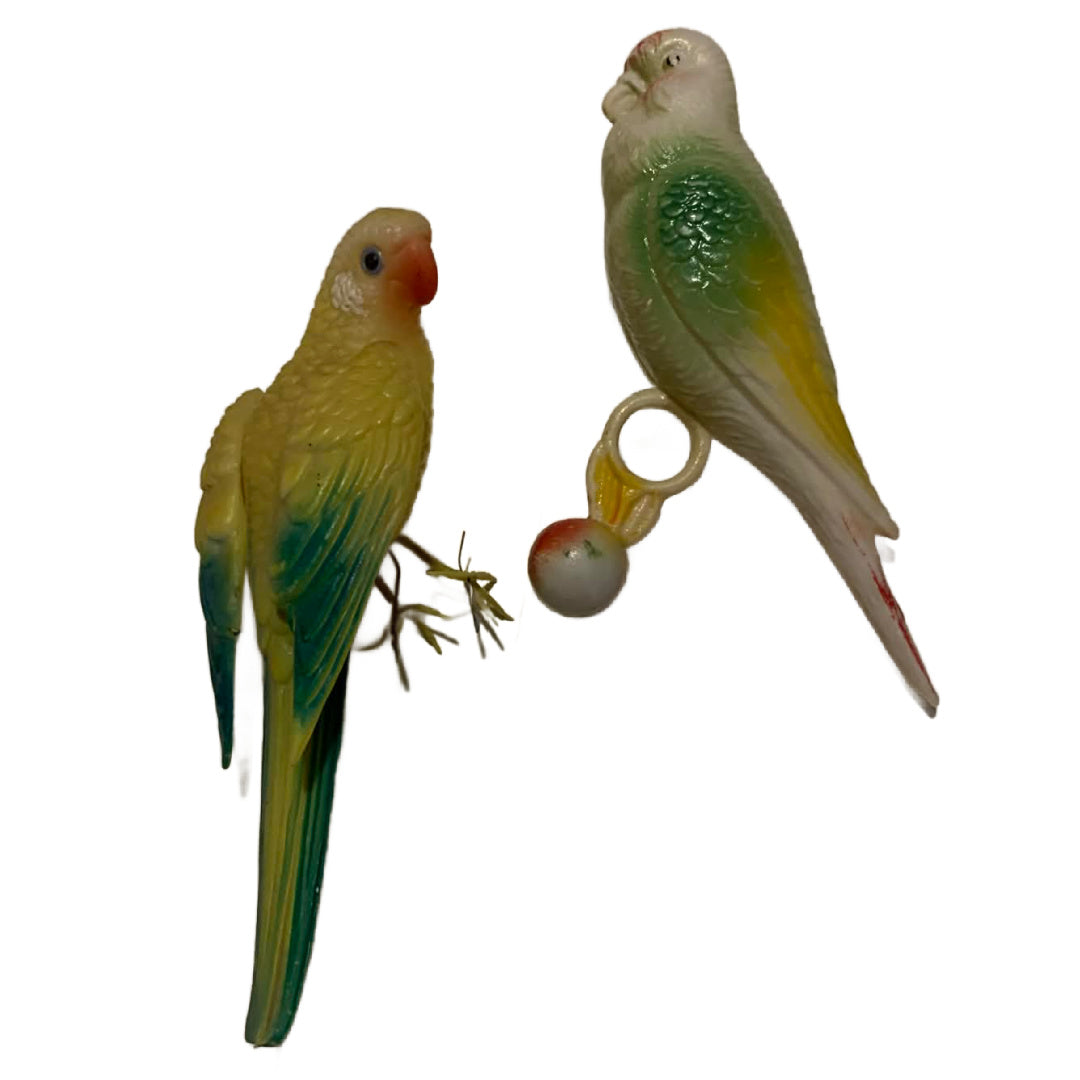 Pair of Celluloid Parrot Toys 1930s
