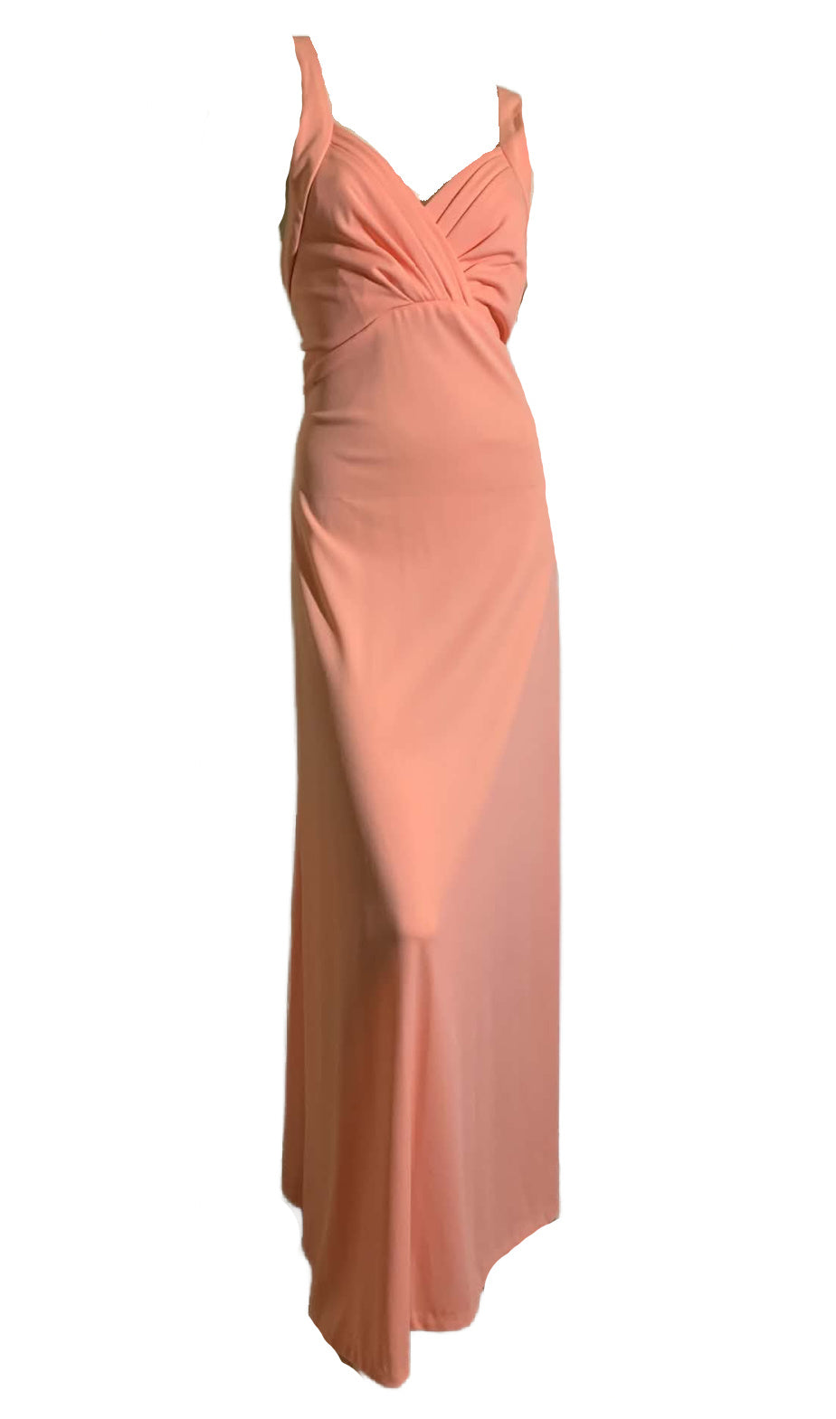 Classic Peach Poly Carrie Style Prom Dress circa 1970s
