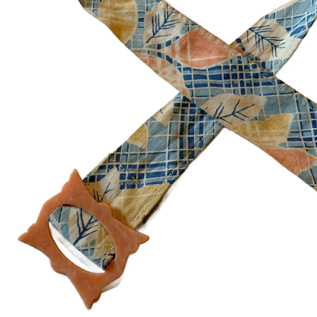 Beach Peach 1930s Fabric Belt Refurbished