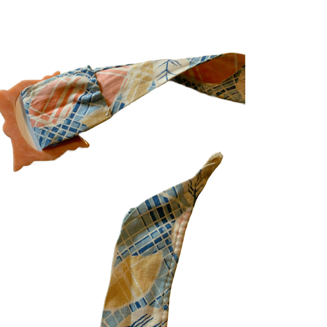 Beach Peach 1930s Fabric Belt Refurbished