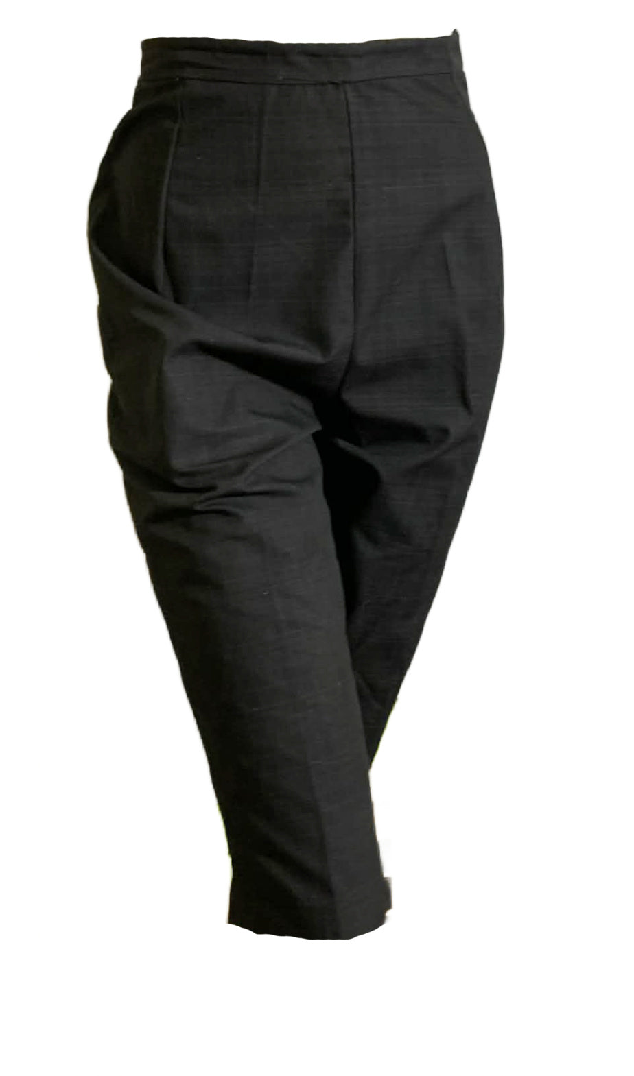 Black and Grey Shadow Plaid Pedal Pusher Pants circa 1960s