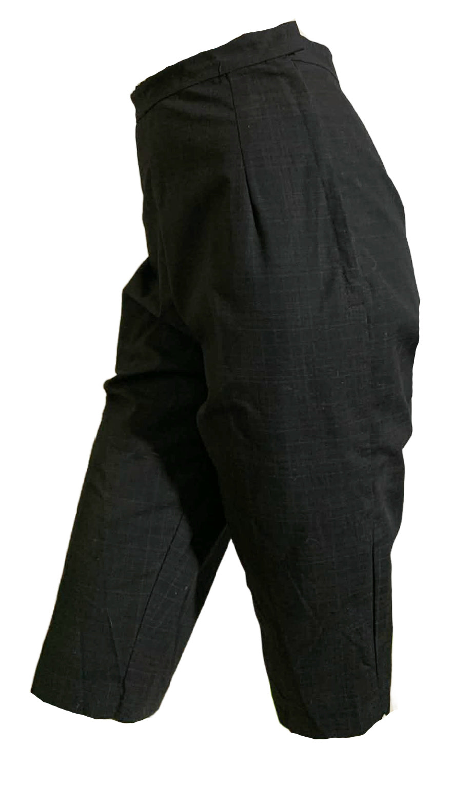 Black and Grey Shadow Plaid Pedal Pusher Pants circa 1960s