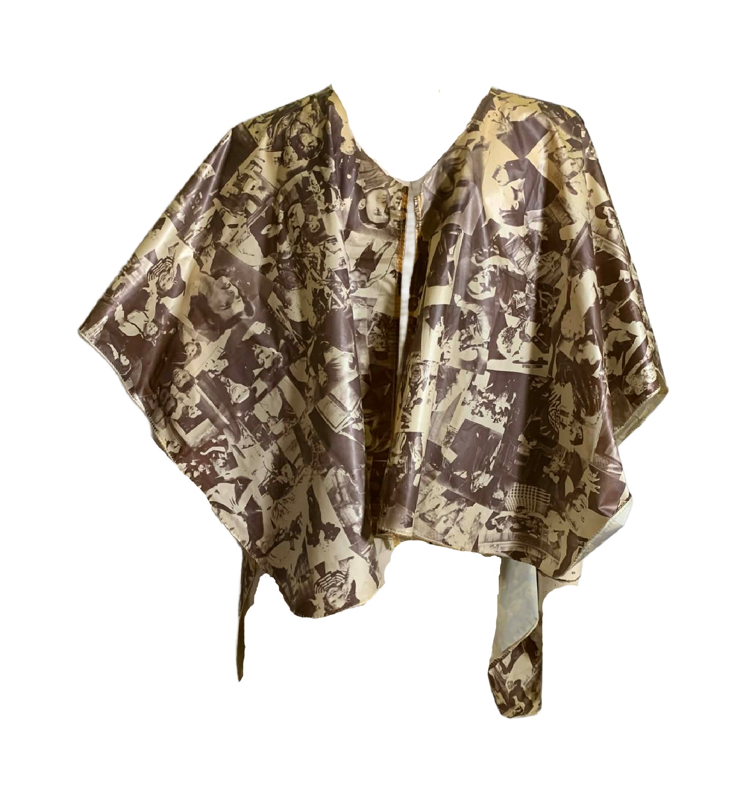 Golden Age of Hollywood Silver Screen Stars Photo Print Vinyl Beauticians Cape circa 1970s