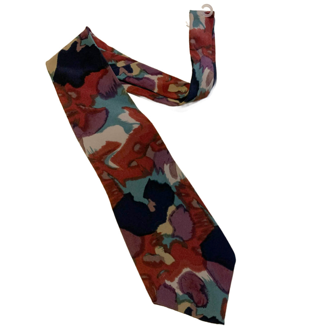Watercolor Design Pierre Cardin Tie circa 1990s