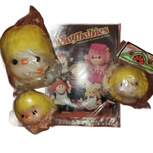 Doll Faces and Book for Crocheted Dolls 1980s